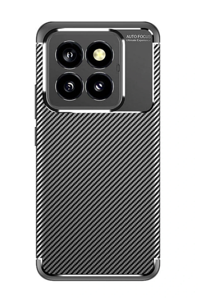 Newface Xiaomi Mi 14T Pro Kılıf Auto Focus Karbon Kapak - Siyah resmi
