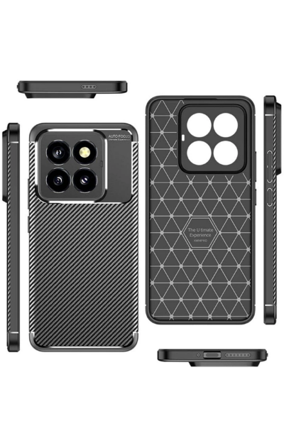 Newface Xiaomi Mi 14T Pro Kılıf Auto Focus Karbon Kapak - Siyah resmi