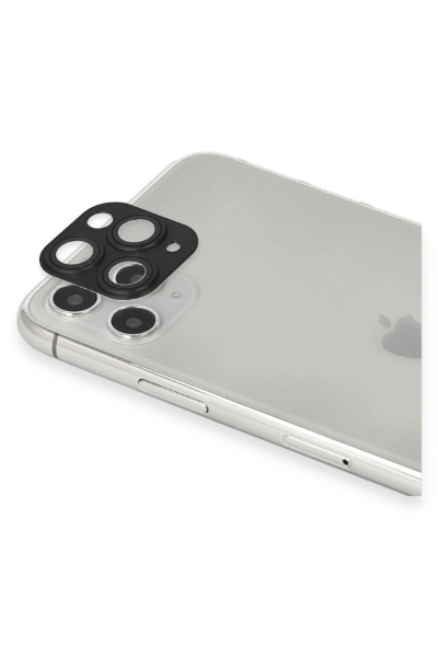 Newface iPhone 11 Pro Max Pers Alüminyum Kamera Lens - Siyah resmi