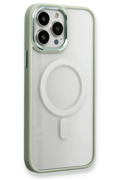 Newface iPhone 14 Pro Max Kılıf Room Magneticsafe Silikon - Su Yeşili resmi