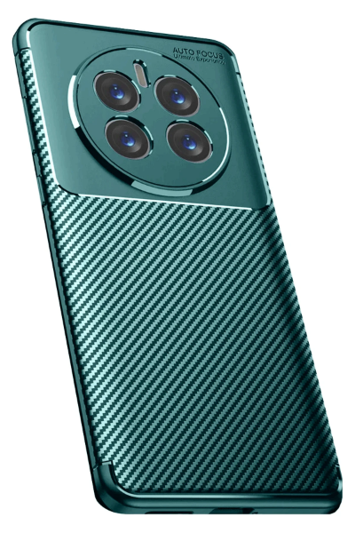 Newface Realme 12 Pro Plus Kılıf Auto Focus Karbon Kapak - Koyu Yeşil resmi