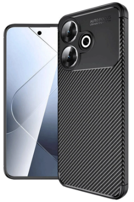 Newface Xiaomi Redmi 13 4G Kılıf Auto Focus Karbon Kapak - Siyah resmi