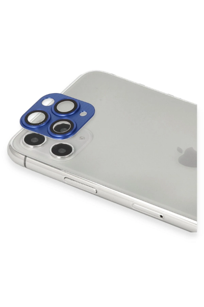 Newface iPhone 11 Pro Max Pers Alüminyum Kamera Lens - Lacivert resmi