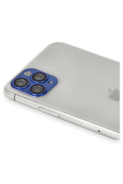 Newface iPhone 11 Pro Max Pers Alüminyum Kamera Lens - Lacivert resmi