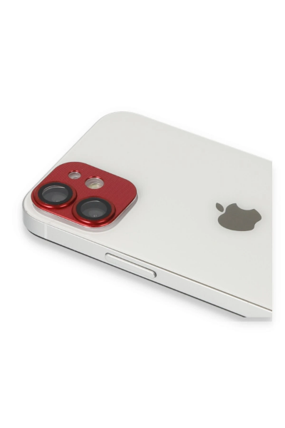 Newface iPhone 11 Pers Alüminyum Kamera Lens - Kırmızı resmi