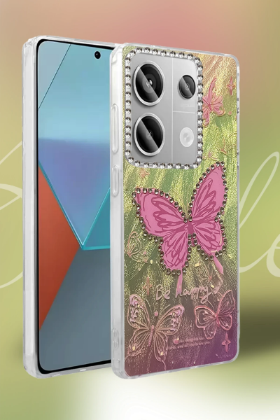 Newface Xiaomi Redmi Note 13 Pro 5G Kılıf Blade Aynalı Desenli Kapak - Desen 1 resmi