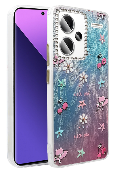 Newface Xiaomi Redmi Note 13 Pro Plus Kılıf Blade Aynalı Desenli Kapak - Desen 4 resmi