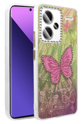 Newface Xiaomi Redmi Note 13 Pro Plus Kılıf Blade Aynalı Desenli Kapak - Desen 5 resmi