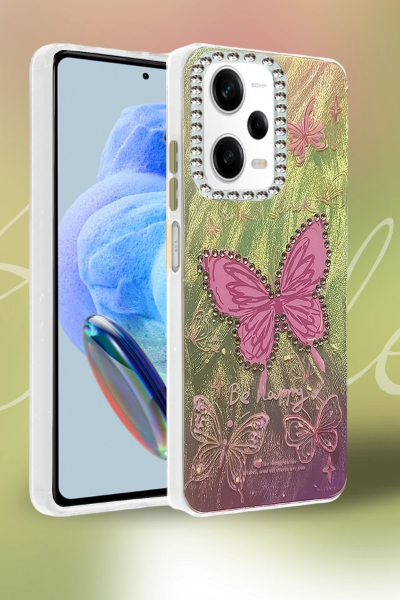 Newface Xiaomi Redmi Note 12 Pro 5G Kılıf Blade Aynalı Desenli Kapak - Desen 2 resmi