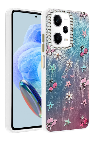 Newface Xiaomi Redmi Note 12 Pro 5G Kılıf Blade Aynalı Desenli Kapak - Desen 4 resmi