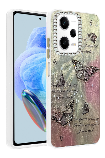 Newface Xiaomi Redmi Note 12 Pro 5G Kılıf Blade Aynalı Desenli Kapak - Desen 6 resmi