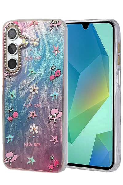 Newface Samsung Galaxy S23 FE Kılıf Blade Aynalı Desenli Kapak - Desen 4 resmi