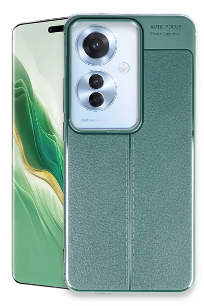 Newface Oppo Reno 11F Kılıf Auto Focus Kapak - Koyu Yeşil resmi