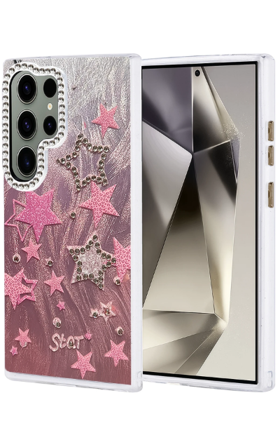 Newface Samsung Galaxy S24 Ultra Kılıf Blade Aynalı Desenli Kapak - Desen 7 resmi