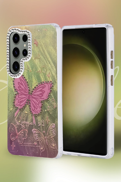 Newface Samsung Galaxy S25 Ultra Kılıf Blade Aynalı Desenli Kapak - Desen 1 resmi