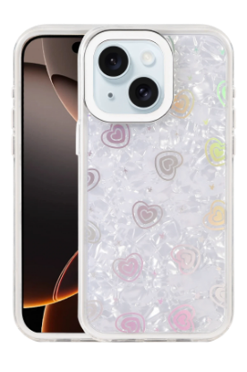 Newface Apple iPhone 14 Lumi Desenli Kapak - Beyaz resmi