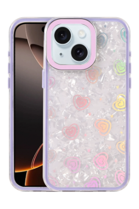 Newface Apple iPhone 14 Lumi Desenli Kapak - Mor resmi