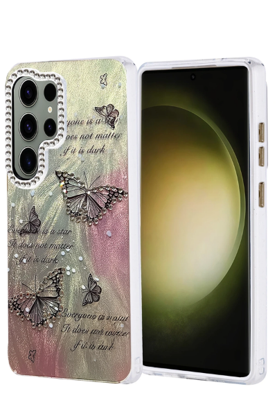 Newface Samsung Galaxy S25 Ultra Kılıf Blade Aynalı Desenli Kapak - Desen 6 resmi