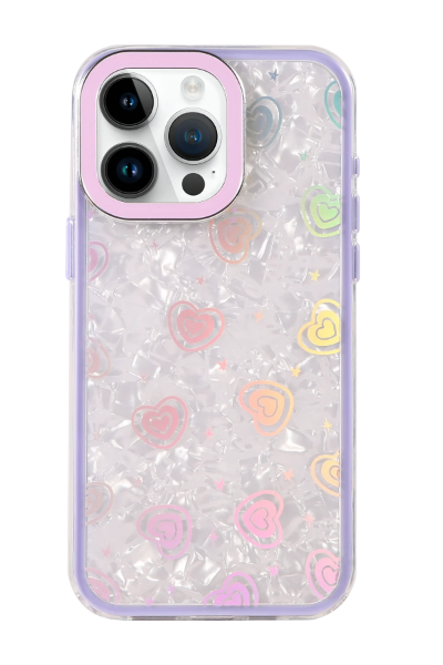 Newface Apple iPhone 14 Lumi Desenli Kapak - Mor resmi