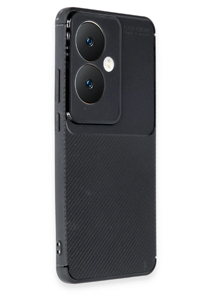 Newface Oppo Reno 11F Kılıf Auto Focus Karbon Kapak - Siyah resmi