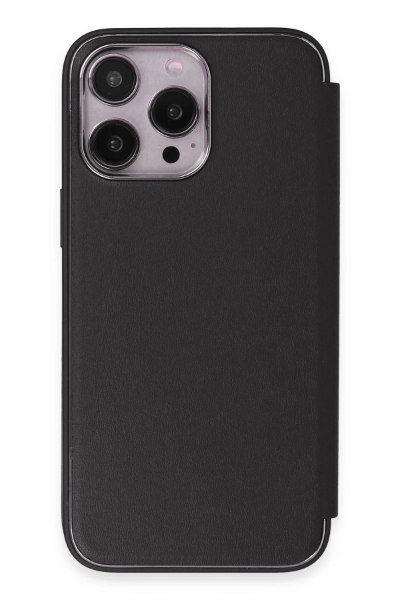 Newface iPhone 14 Pro Max Kılıf Dolpin Kapaklı - Siyah resmi