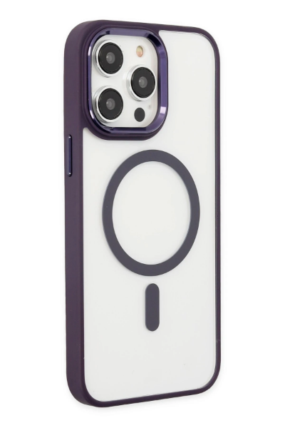 Newface iPhone 13 Pro Kılıf Room Magneticsafe Silikon - Derin Mor resmi