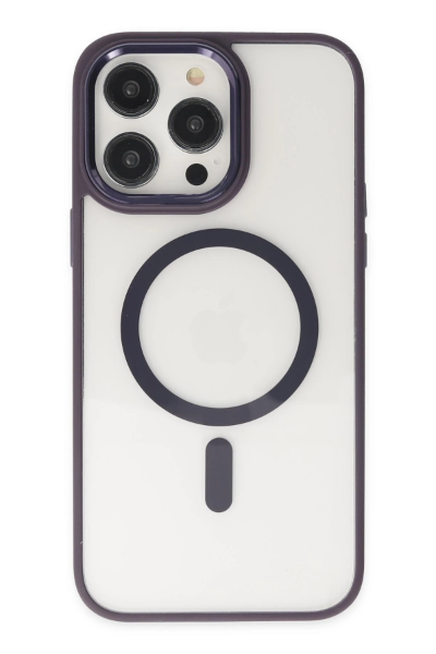 Newface iPhone 13 Pro Kılıf Room Magneticsafe Silikon - Derin Mor resmi