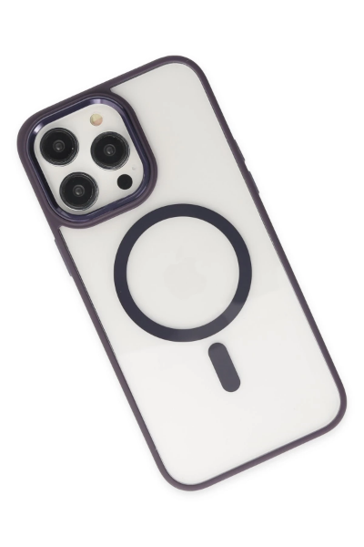 Newface iPhone 13 Pro Kılıf Room Magneticsafe Silikon - Derin Mor resmi