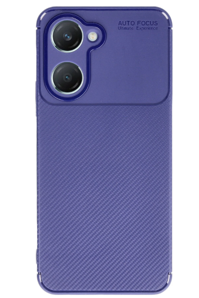 Newface Vivo Y18 Kılıf Auto Focus Karbon Kapak - Lacivert resmi