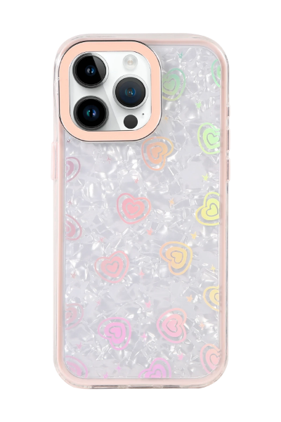 Newface Apple iPhone 15 Lumi Desenli Kapak - Pembe resmi