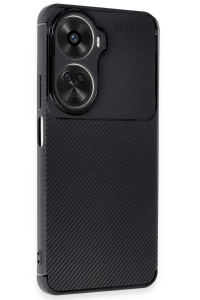 Newface Huawei Nova 12 SE Kılıf Auto Focus Karbon Kapak - Siyah resmi