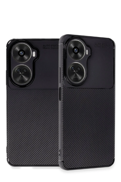 Newface Huawei Nova 12 SE Kılıf Auto Focus Karbon Kapak - Siyah resmi