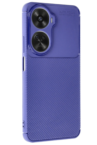 Newface Huawei Nova 12 SE Kılıf Auto Focus Karbon Kapak - Lacivert resmi