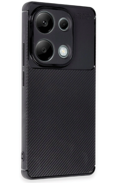 Newface Xiaomi Redmi Note 13 Pro 4G Kılıf Auto Focus Karbon Kapak - Siyah resmi