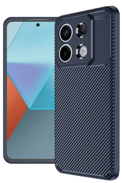 Newface Xiaomi Redmi Note 13 Pro 4G Kılıf Auto Focus Karbon Kapak - Lacivert resmi