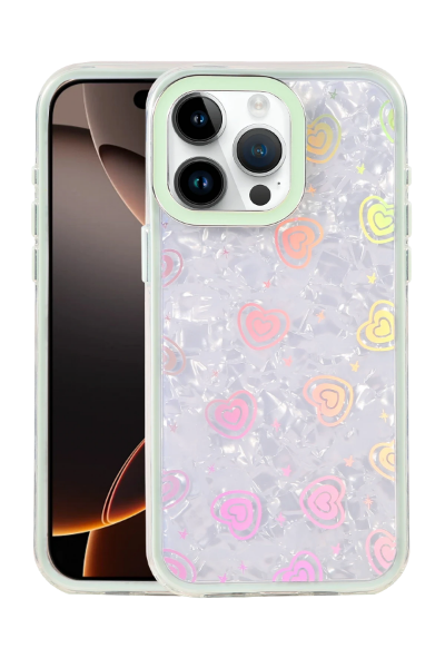 Newface Apple iPhone 15 Pro Max Lumi Desenli Kapak - Açık Mavi resmi