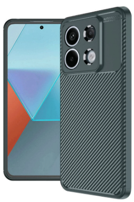 Newface Xiaomi Redmi Note 13 Pro 4G Kılıf Auto Focus Karbon Kapak - Koyu Yeşil resmi