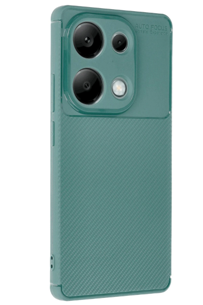 Newface Xiaomi Redmi Note 13 Pro 4G Kılıf Auto Focus Karbon Kapak - Koyu Yeşil resmi
