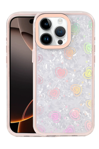 Newface Apple iPhone 15 Pro Max Lumi Desenli Kapak - Pembe resmi