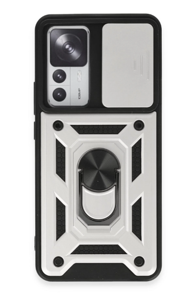 Newface Xiaomi Mi 12T Pro Kılıf Pars Lens Yüzüklü Silikon - Gümüş resmi