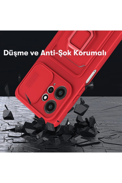 Newface Xiaomi Redmi Note 12 4G Kılıf Zuma Kartvizitli Yüzüklü Silikon - Lila resmi