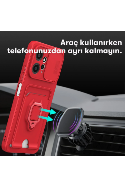 Newface Xiaomi Redmi Note 12 4G Kılıf Zuma Kartvizitli Yüzüklü Silikon - Lila resmi