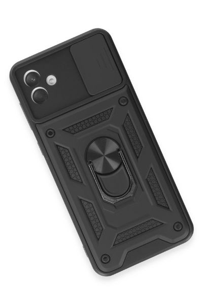 Newface Samsung Galaxy A04E Kılıf Pars Lens Yüzüklü Silikon - Siyah resmi