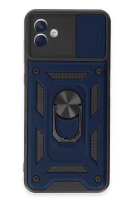 Newface Samsung Galaxy A04E Kılıf Pars Lens Yüzüklü Silikon - Lacivert resmi