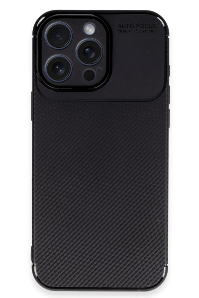 Newface iPhone 16 Pro Kılıf Auto Focus Karbon Kapak - Siyah resmi