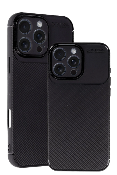 Newface iPhone 16 Pro Max Kılıf Auto Focus Karbon Kapak - Siyah resmi