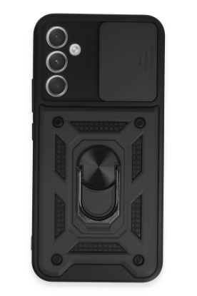 Newface Samsung Galaxy A34 5G Kılıf Pars Lens Yüzüklü Silikon - Siyah resmi