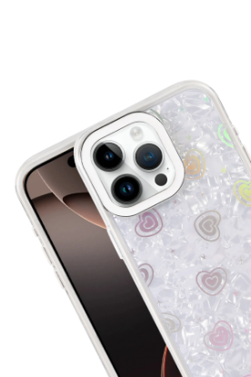 Newface Apple iPhone 16 Lumi Desenli Kapak - Beyaz resmi