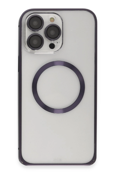 Joko iPhone 14 Pro Kılıf Metal Bumper Magneticsafe Kapak - Derin Mor resmi