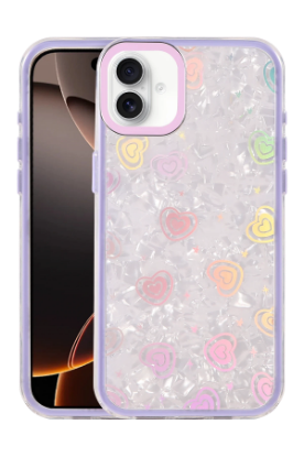 Newface Apple iPhone 16 Lumi Desenli Kapak - Mor resmi